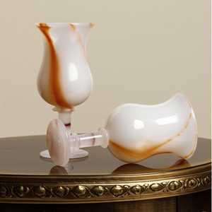 Ensemble de verres à vin en onyx faits à la main, gobelets uniques en pierre naturelle, vaisselle de bar de luxe, cadeau, décoration de mariage et de maison - Product Image 1