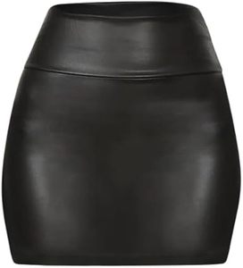 Minifalda de Piel Sintética PU para Mujer, Cintura Alta, Elástica, Ajustada, Personalizable con Marca, Fabricante OEM ODM, Proveedor, Pedidos al por Mayor - Product Image 1