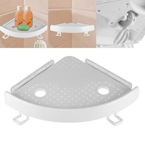 Mensola Angolare da Bagno Bianca Taglia Unica, Organizzatore da Parete in Ferro con Ganci Senza Tracce, Facile Installazione per Casa e Cucina - Product Image 3