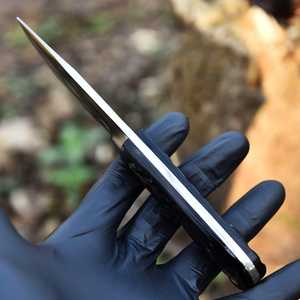 มีดทำมือใบตายแบบ Fixed Blade สำหรับล่าสัตว์และตั้งแคมป์  ทำจากเหล็กคาร์บอน ปลายมีดแบบ Drop Point ด้ามทำจากเขาแกะ ขนาด 8 นิ้ว อเนกประสงค์สำหรับกิจกรรมกลางแจ้ง - Product Image 6