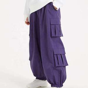 Pantalon de ski imperméable et respirant pour homme et femme, pantalon de snowboard ample, coupe-vent, thermique, cargo, pantalon de neige violet, vêtements de sport d'hiver - Product Image 1