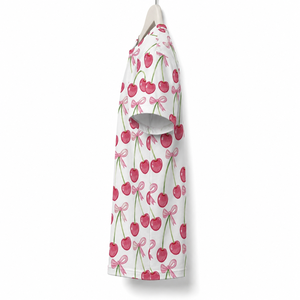 T-shirt à manches courtes pour homme Cosh International, motif cerise, col rond, coupe classique, jersey décontracté en coton, design imprimé - Product Image 2