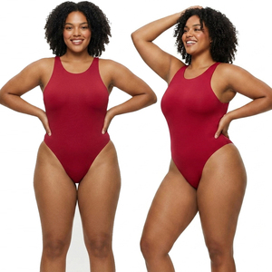 Plus Size Compression <b>Bodysuit</b> Women's Gym Fitness Base Layer Jumpsuit Scoop Neck Yoga Wear Body-con Women Plus Size <b>Shape</b>-wear - Product Image 1