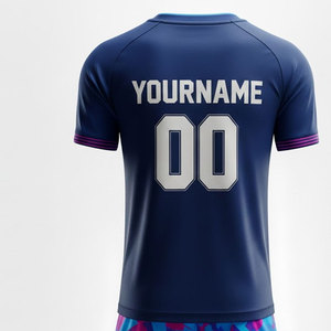 ชุดยูนิฟอร์มฟุตบอลแบบกำหนดเอง เสื้อและกางเกงขาสั้น ระบายอากาศได้ดี แห้งเร็ว ผ้าคุณภาพสำหรับการฝึกซ้อมกีฬาอย่างมืออาชีพ - Product Image 5