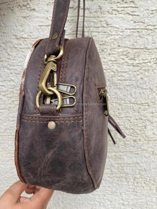 Venta caliente bolso de cuero de piel de vaca mujer Animal estampado piel cuero Sling Bag pelo en monedero bolsos de piel auténtica mujeres - Product Image 5