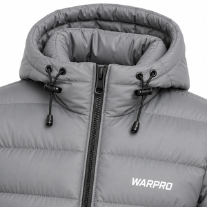 เสื้อแจ็คเก็ตพัฟเฟอร์ฤดูหนาวสำหรับผู้ชายจาก WARPRO INDUSTRY ระบายอากาศได้ดี กันลม มีฮู้ด คอตั้ง ซิปเต็มตัว สไตล์ลำลอง - Product Image 4