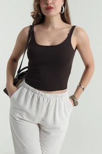 Solid Rosy Women Plus Size Summer Breathable Eco-Friendly Casual Tank <b>Top</b> - Product Image 4