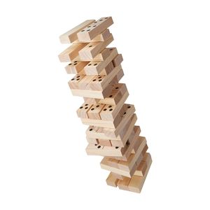 Gioco Torre di Blocchi Medio con 54 Blocchi in Legno di Pino, Giocattolo Impilabile con Borsa per il Trasporto e Tabellone Segnapunti - Product Image 5