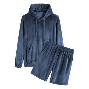 เซ็ตเสื้อฮู้ดและกางเกงขาสั้นของผู้ชาย,Daisyapparel In Ind ปรับแต่งฮู้ดแขนยาว - Product Image 4