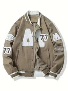 Veste universitaire pour homme, écologique, chauffante, antibactérienne, personnalisable, avec logo sur le devant, col montant, coupe-vent, respirante - Product Image 6