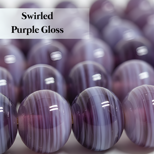 ลูกปัดแก้วสีม่วงทรงรอนเดลล์แบบพรีเมียมสำหรับทำพวงมาลัย |   เชือกตกแต่งมีสไตล์สำหรับงานเทศกาลที่บ้าน ใช้สำหรับแขวนประตู งานฝีมือ ขนาด 16-18 มม. - Product Image 2