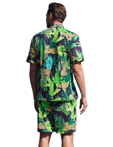 <b>Men</b>’s Wholesale Hawaiian <b>Shirt</b> and Shorts Set 2 Piece Summer Beachwear - Product Image 3