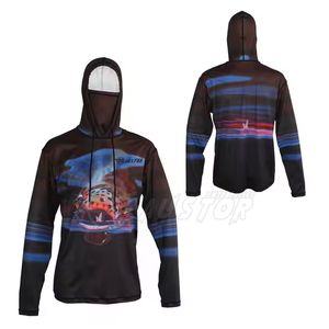 เสื้อฮู้ดตกปลาพร้อมหน้ากากในตัวสำหรับผู้ชาย ป้องกันรังสียูวี เหมาะสำหรับตกปลาและเดินป่า - Product Image 3