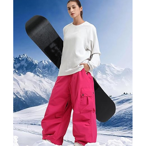 Pantalones de Snowboard y Esquí OEM Personalizados, Talla Grande, Impermeables, Resistentes al Viento, Transpirables, Holgados, Unisex, de Pierna Ancha para Hombre - Product Image 4