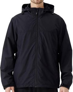 เสื้อแจ็คเก็ตกันลมแบบมีฮู้ดสำหรับฤดูหนาว ผ้าแคนวาสคุณภาพสูง กันน้ำ กันลม เหมาะสำหรับการเดินป่า บริการ OEM พร้อมโลโก้ด้านหน้า - Product Image 1