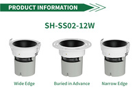 Spot encastré COB anti-éblouissement détachable facile à installer 12W, downlight LED modulaire de qualité hôtelière