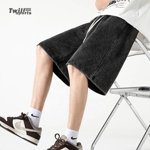 Nouveaux shorts d'été déchirés pour hommes 2026 en toile et élasthanne/polyester, avec cordon de serrage, coupe ample, taille mi-haute, respirants et écologiques - Product Image 6