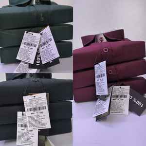 Chemises en coton unies et élégantes pour hommes Motif imprimé simple pour superposition ou utilisation autonome Style simple et chic - Product Image 2