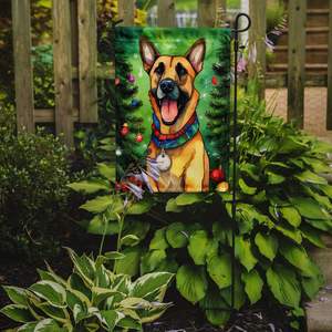 Drapeau de jardin de Noël Malinois belge Drapeau de boîte aux lettres décoratif multicolore pour Patio Artwork Yard Lawn Signs for Yard Flower Beds - Product Image 2
