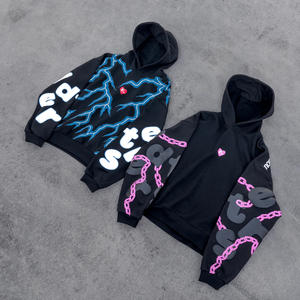 Sudadera con capucha y cremallera de diseño personalizado para hombre, de algodón polar, estilo oversize, transpirable y antiarrugas, ideal para invierno. - Product Image 6