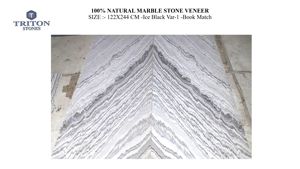 Revestimiento de Piedra de Mármol Natural, Loseta de Mármol Natural Exótico Negro Hielo para Cocina, Comedor, Pisos, Encimeras y Baños - Product Image 2