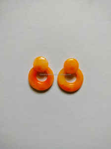 Pendientes de aro de resina de alto pulido modernos para mujer, joyería de calidad para fiestas y compromisos, buena venta - Product Image 3