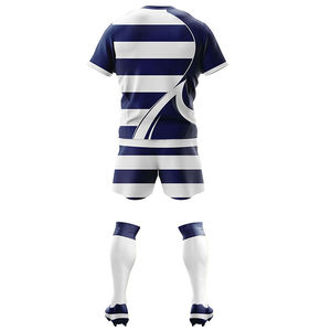 Camiseta de Rugby de Diseño de Alta Calidad, Cuello Redondo, Impresión por Sublimación Completa, Ropa de Equipo de Rugby, Uniforme de Rugby, Precio Económico, OEM - Product Image 2