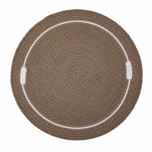 Set de table rond en jute brodé fait main de qualité supérieure, 35 cm, écologique |   Set de table durable pour la maison et l'hôtellerie – Fourniture en gros Inde - Product Image 1