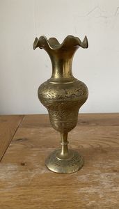 Modern Handmade Brass and <b>Copper</b> Flower <b>Vase</b> Minimalist Design Home Ornament for Living Room - Product Image 2