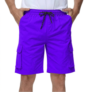 Shorts pour hommes en tissu Oxford à séchage rapide, taille mi-haute avec cordon de serrage, style décontracté, coupe Bermuda - Product Image 5
