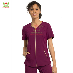 Ensembles d'uniformes médicaux personnalisés OEM de haute qualité, couleur unie, respirants, séchage rapide, en coton tricoté, design streetwear unisexe - Product Image 5