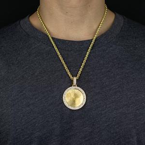 Collar con Colgante de Diamante Cultivado en Laboratorio de Oro Sólido de 14K, Certificado por GIA, Estilo Clásico, Unisex, para Regalo - Product Image 1