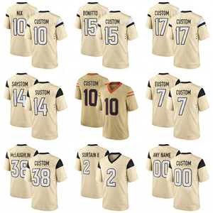 Custom American Football <b>Jersey</b> <b>Short</b> Sleeve Quick Dry Moisture Wicking Nylon/Cotton Lightweight Professional Sports <b>Jersey</b> 3D - Product Image 1