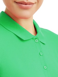 Polo d'été 2026 pour femme, manches courtes, en coton respirant, col personnalisé, coupe ajustée, pour le golf - Product Image 4