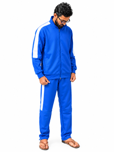 Conjunto Deportivo Casual para Hombre, Corte Regular, Peso Medio, Largo Completo, Color Azul y Blanco, Transpirable, para Invierno, Venta al Por Mayor, Nueva Llegada - Product Image 1