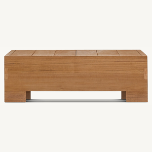 Mesa de Centro de Madera de Teca para Sala de Estar, Cafetería, Restaurante u Hotel, con Diseño Moderno para Interiores/Exteriores - Product Image 1