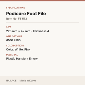 Lima de Pedicura Coreana 100/180 Grit Pedi, Logotipo Personalizado OEM para Venta al por Mayor en Salones - Product Image 4