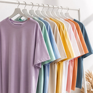 Heavyweight Unisex Bulk Wholesale Formal T-shirts High Quality 240g 100% Cotton Eco-Friendly Breathable OEM Custom Logo Print - Product Image 3