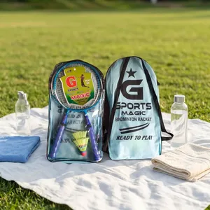 Set de Raqueta de Bádminton para Bebés, Marco de Hierro y Acero, Empuñadura de PU, Ligera, Incluye Bolsa, Lista para Jugar - Product Image 6