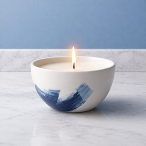 Sand Dune Ceramic Candle Vessel Wide Bowl Thick Durable Heat Resistant Smooth Speckled Glaze Single Wick Elegant Home Decor - Product Image 2