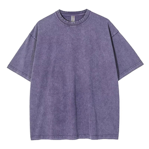 เสื้อยืดโอเวอร์ไซส์ทรงใหม่ล่าสุดสไตล์แอซิดวอชสำหรับผู้ชาย เสื้อยืดพรีเมียมน้ำหนักเบาสำหรับผู้ชาย ฤดูร้อน - Product Image 2