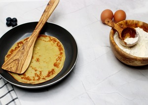 Cuillère de cuisine en bois multifonctionnelle, grande, en bois massif, écologique, cuillère à eau miroir, faite à la main, naturelle, louche de service pour le curry et la cuisine - Product Image 3