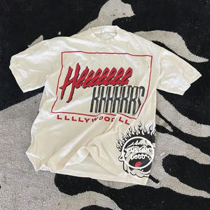 T-shirts pour hommes de haute qualité, 100% coton, impression DTG sur toute la surface, coupe ample, logo personnalisé, poids lourd, unisexe. - Product Image 6