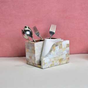 Handmade Small Cutlery <b>Tissue</b> Box Cover - Mother Of Pearl Luxury Table Décor - Product Image 5