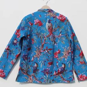 Chaqueta Acolchada de Algodón DE LA India para Mujer, Abrigo de Trabajo con Parches Hechos a Mano, Estilo Bohemio, Novedad - Product Image 3