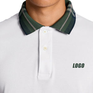 Polo Premium con Cuello Tartán para Hombre, Corte Regular, Tejido Piqué de Algodón Transpirable, Cómodo, Informal, Personalizable, Marca Privada - Product Image 5