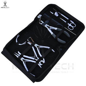 Kit de Herramientas Profesional y Duradero de Acero Inoxidable para Instalación y Remoción de Extensiones de Cabello: Alicates, Gancho de Ganchillo, Peine de Cola y Tijeras - Product Image 4
