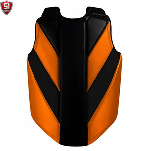 Protector de Pecho para Entrenamiento de Boxeo, Chaleco Protector Ajustable, Forrado en Cuero, Ecológico y Transpirable para Taekwondo, Karate y Ejercicios - Product Image 1