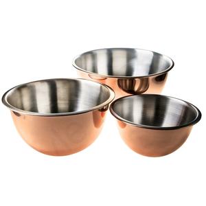 Cuenco de mezcla profunda con color de cobre, multifuncional, antiadherente, apilable, de acero inoxidable, venta al por mayor - Product Image 1