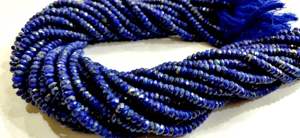 Perles facettées rondes en lapis-lazuli naturel, 5-6 mm, brin de 13 pouces de long - Product Image 2